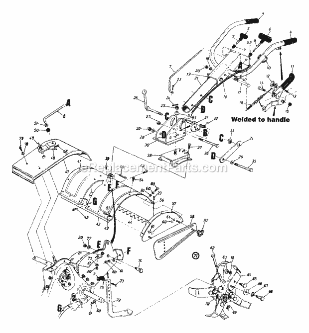 Cub Cadet 440 (216-440-100) (1996) Engine Engine Internal and Air Cleaner Assembly Diagram