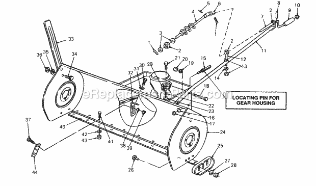 Cub Cadet 451 45-In Snowthrower Housing Assembly Diagram