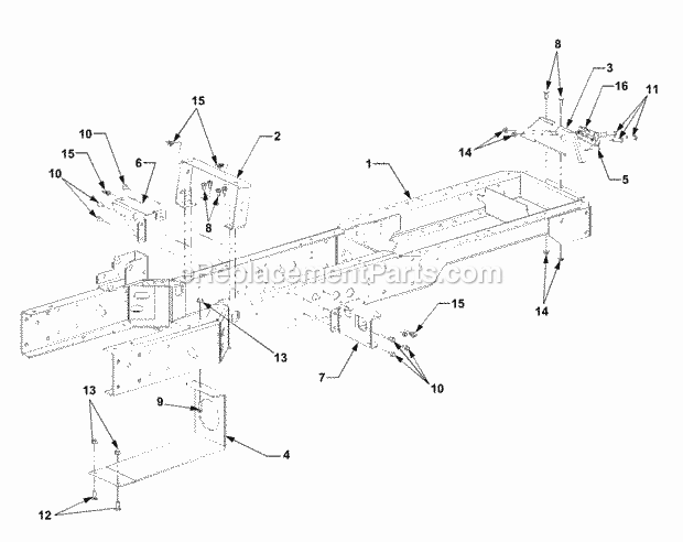 Cub Cadet 5252E (1J015G & Before, 54AE52DC710) Tractor Frame Diagram