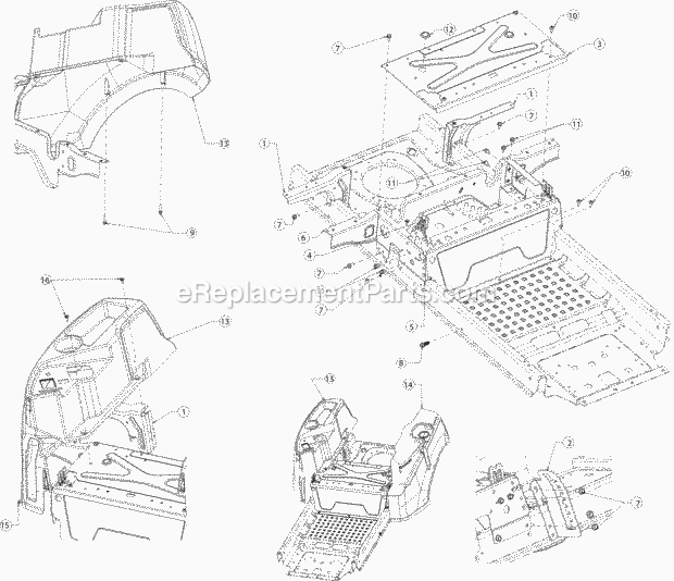 Cub Cadet 54 (17AICAXA010) (2017) Rzt-Lx Kw Fab Platform Diagram