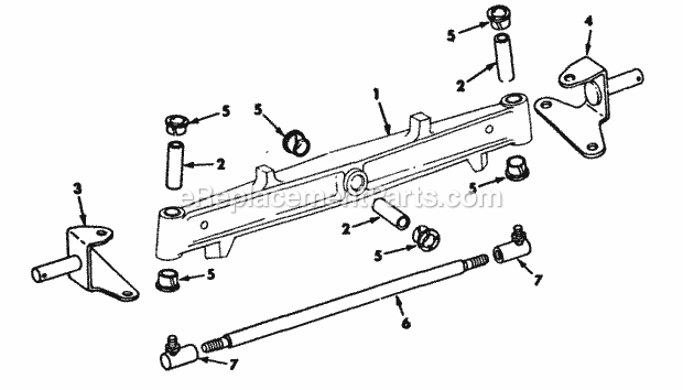 Cub Cadet 55 (0340006U, 0340024U, 0340028U) (1971-1983) Cadet Riding Mower Front Axle Diagram