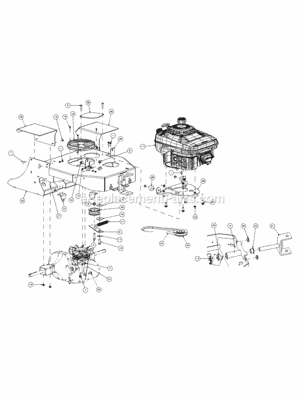 Cub Cadet 56A443TH (56A443TH750) (2009 & 2010) Self-Propelled Spreader Xp Stand-On Spreader Sulky Assembly Diagram