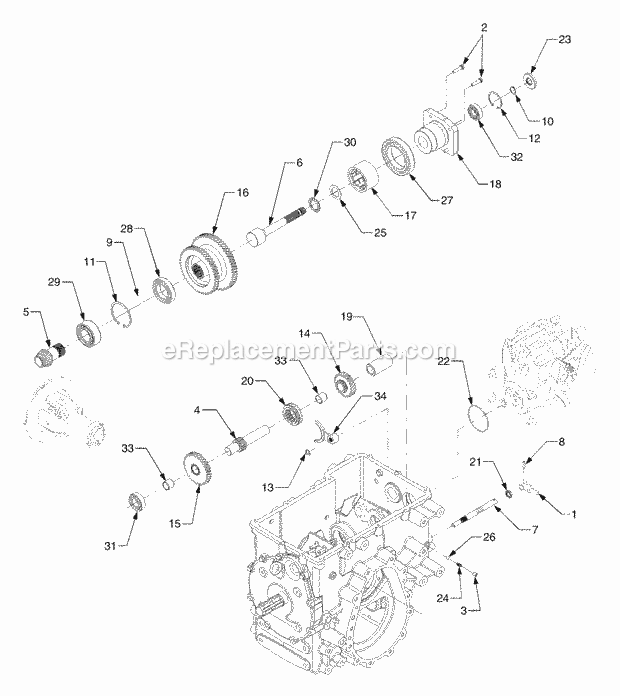 Cub Cadet 6284 (54AT64H-710, 54AD64H-710, 54BD64H-710, 54BT64) Tractor Traction Drive 4wd 2006 & Before Diagram