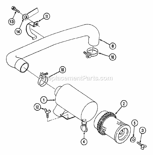 Cub Cadet 7000 (54A-413D100) Tractor Air Cleaner Sn 21677 & Below Diagram