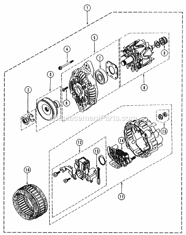 Cub Cadet 7000 (54A-413D100) Tractor Alternator Diagram