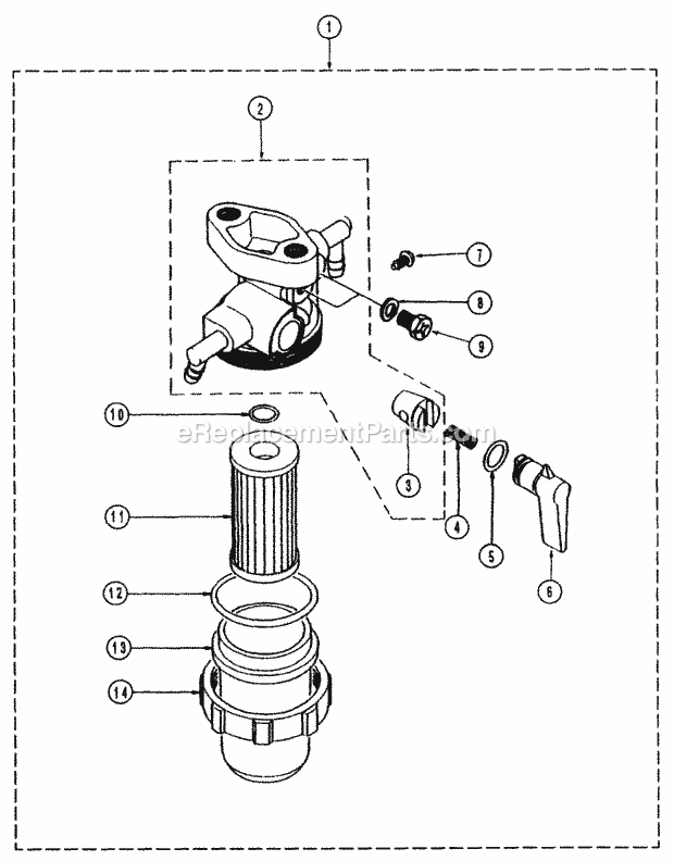 Cub Cadet 7000 (54A-413D100) Tractor Fuel Filter Diagram