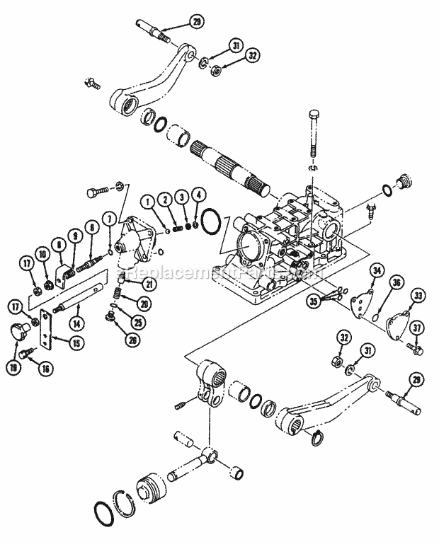 Cub Cadet 7000 (54A-413D100) Tractor Hydraulic Lift (Part 2) Diagram