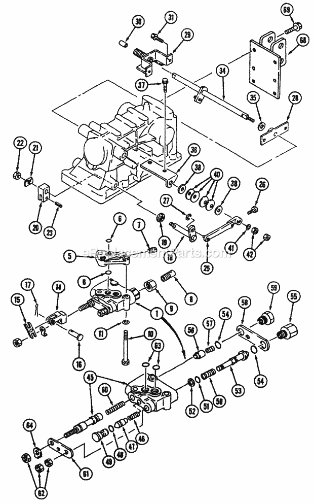Cub Cadet 7000 (54A-413D100) Tractor Hydraulic Lift (Part 3) Diagram