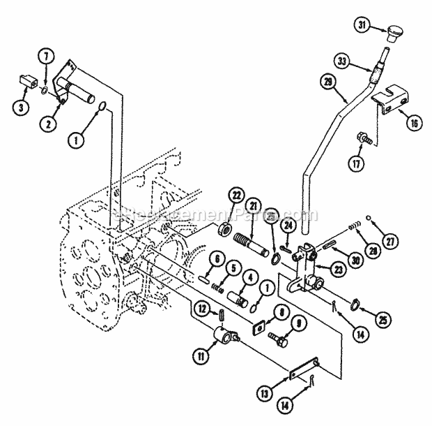 Cub Cadet 7000 (54A-413D100) Tractor T/M Control - Gear & Hst Diagram