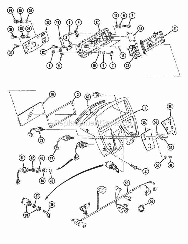 Cub Cadet 7192 (544-412D100, 546-412D100) Tractor Electrical System (Panel Assembly) Diagram