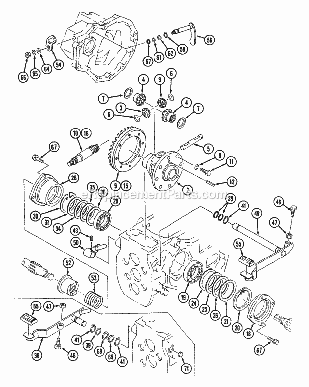 Cub Cadet 7192 (544-412D100, 546-412D100) Tractor Final Drive - Mfd (Hst) Diagram