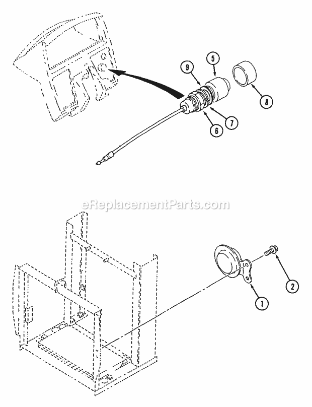 Cub Cadet 7192 (544-412D100, 546-412D100) Tractor Horn Kit Diagram