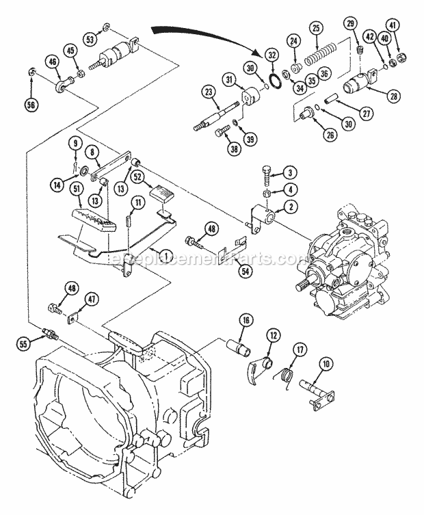 Cub Cadet 7192 (544-412D100, 546-412D100) Tractor Hst Control (Part 1) Diagram