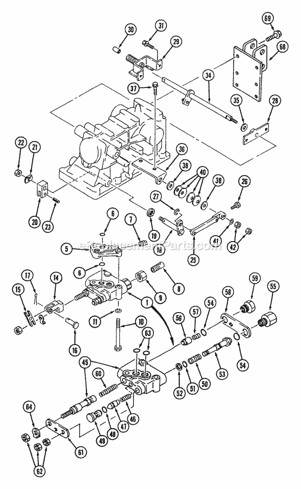 Cub Cadet 7192 (544-412D100, 546-412D100) Tractor Hydraulic Lift (Part 3) Diagram