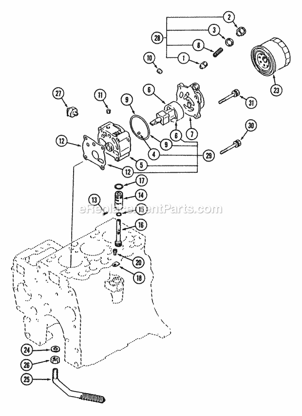 Cub Cadet 7192 (544-412D100, 546-412D100) Tractor Lubricating Parts Diagram