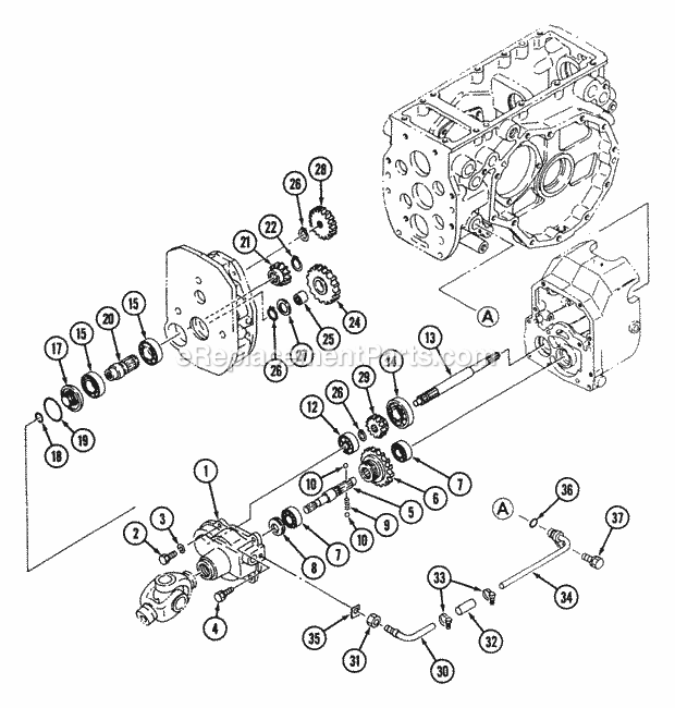 Cub Cadet 7192 (544-412D100, 546-412D100) Tractor Mfd Pto (Hst) Diagram