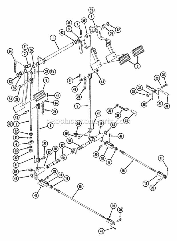 Cub Cadet 7192 (544-412D100, 546-412D100) Tractor C/B Control - Gear Drive (Dual) Diagram