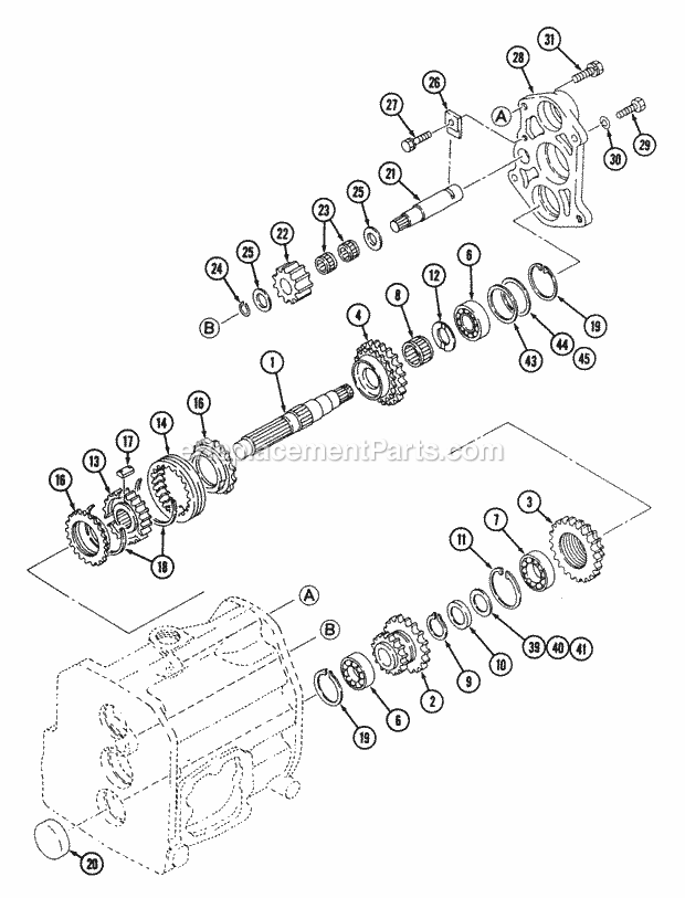 Cub Cadet 7192 (544-412D100, 546-412D100) Tractor Transmission Live - Mfd (Part 2) Diagram