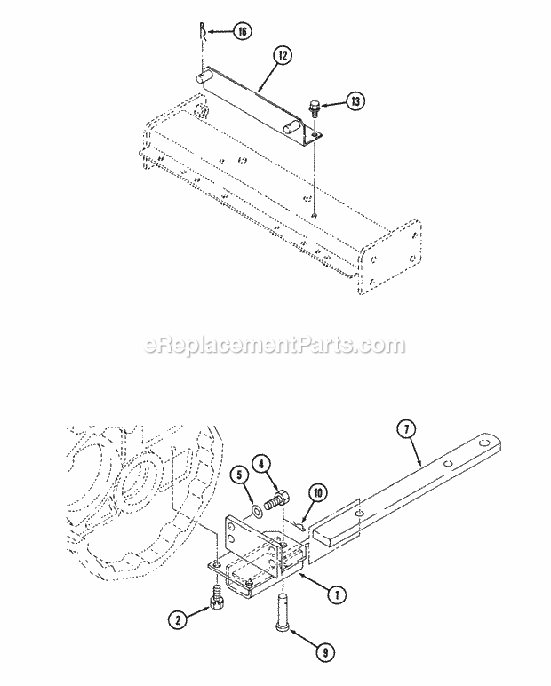 Cub Cadet 7193 (546A422-100, 546C422-100) Tractor Drawbar Diagram