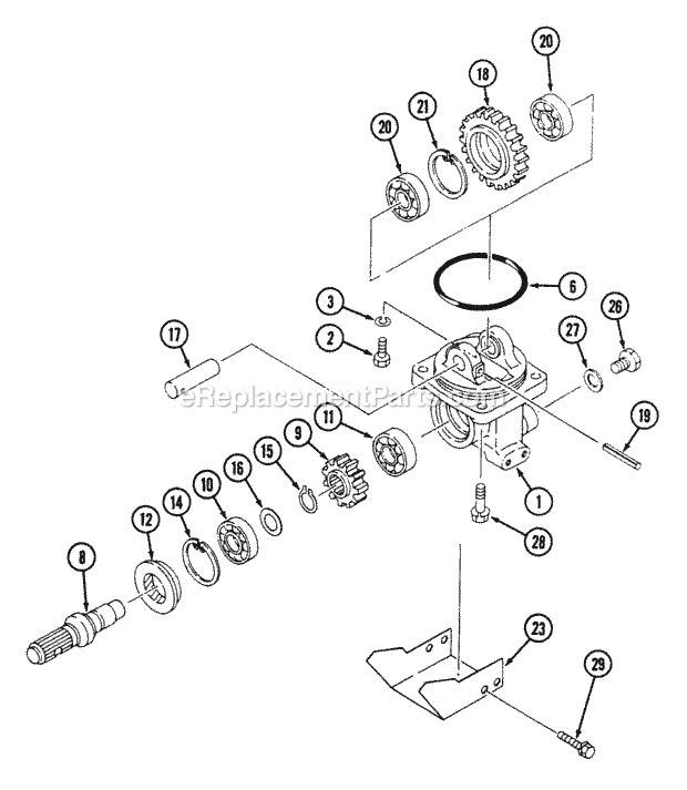 Cub Cadet 7193 (546A422-100, 546C422-100) Tractor Mid Pto Diagram