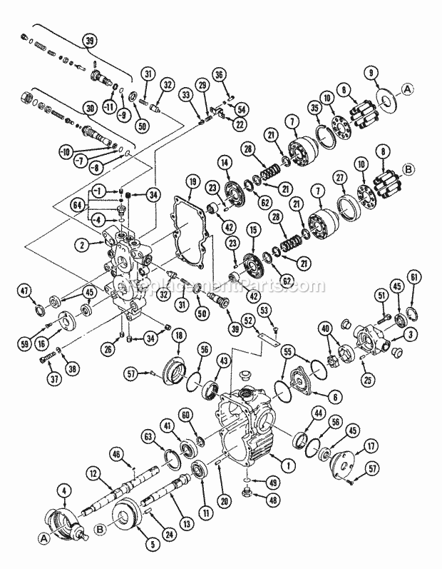 Cub Cadet 7193 (546A422-100, 546C422-100) Tractor Transmission Hst (Part 3) Diagram