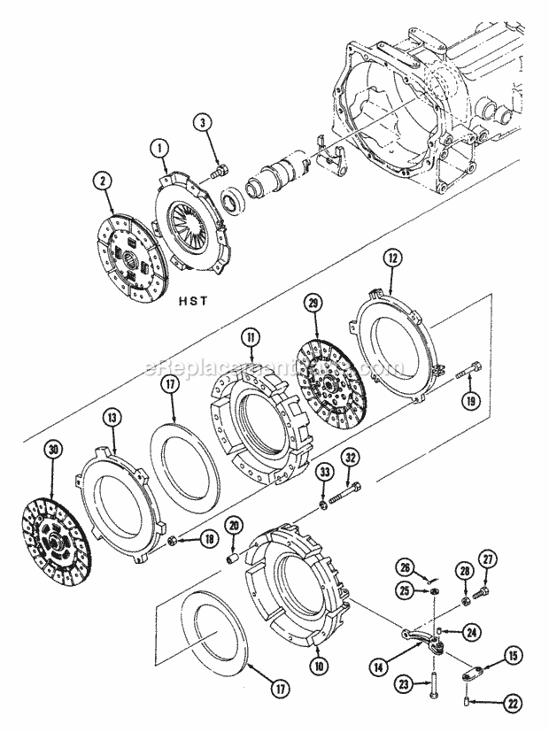 Cub Cadet 7193 (546A422-100, 546C422-100) Tractor Clutch (Hst Single) Diagram