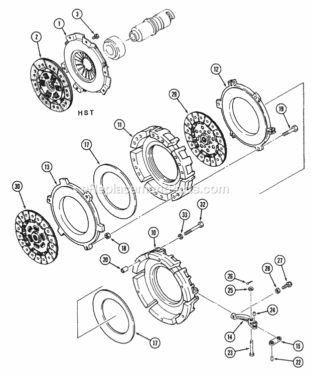 Cub Cadet 7195 (544-442D100, 545-442D100) Tractor Clutch - Dual Drive (Gear) Diagram