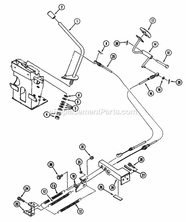 Cub Cadet 7205 (54A-443D100) Tractor Engine Control - Hst Type Diagram