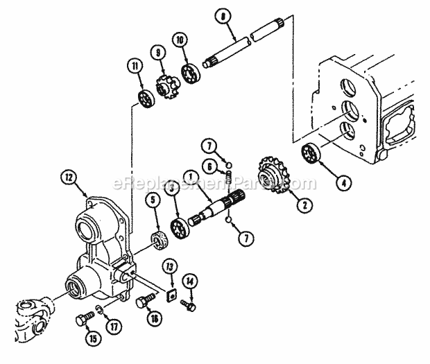 Cub Cadet 7205 (54A-443D100) Tractor Mfd Pto Gear Drive Diagram