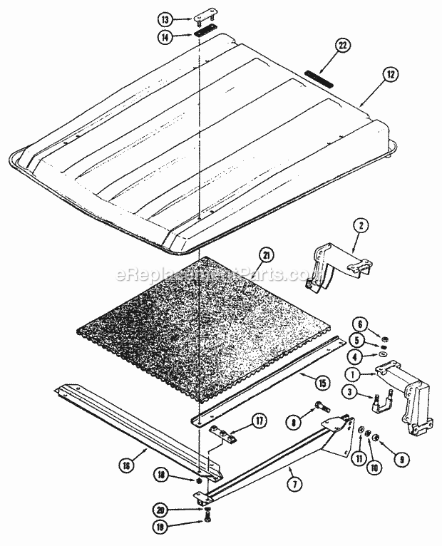 Cub Cadet 7205 (54A-443D100) Tractor Sun Shade Diagram