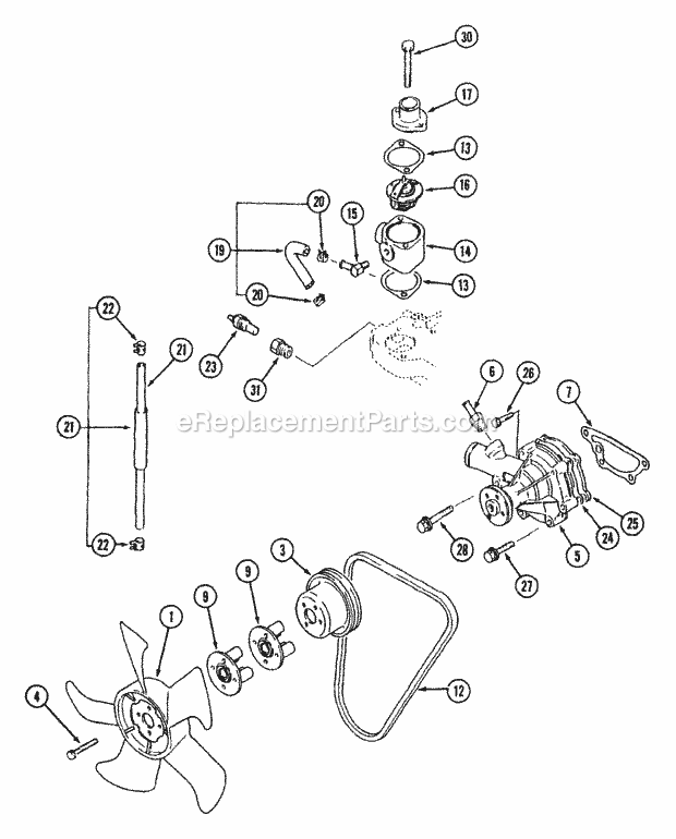 Cub Cadet 7232 (544-414D100, 545-414D100, 546-414D100) Tractor Cooling Parts Diagram