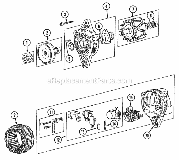 Cub Cadet 7232 (544-414D100, 545-414D100, 546-414D100) Tractor Alternator Diagram