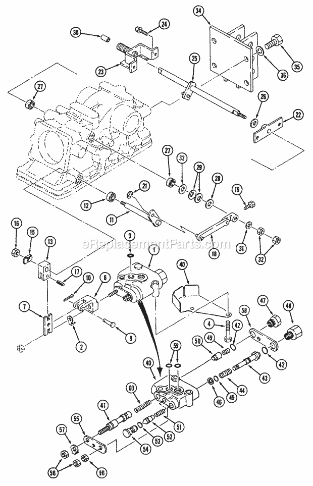 Cub Cadet 7232 (544-414D100, 545-414D100, 546-414D100) Tractor Hydraulic Lift (Part 2) Diagram