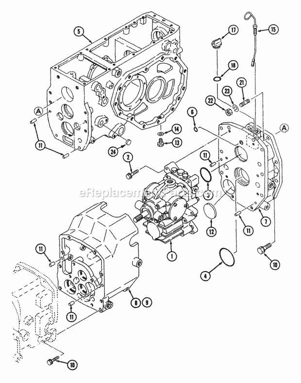 Cub Cadet 7232 (544-414D100, 545-414D100, 546-414D100) Tractor Hydrostatic - Mfd (Case) Diagram