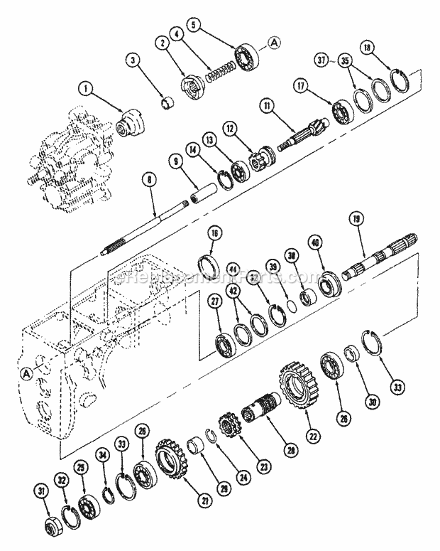 Cub Cadet 7232 (544-414D100, 545-414D100, 546-414D100) Tractor Hydrostatic - With Clutch Diagram