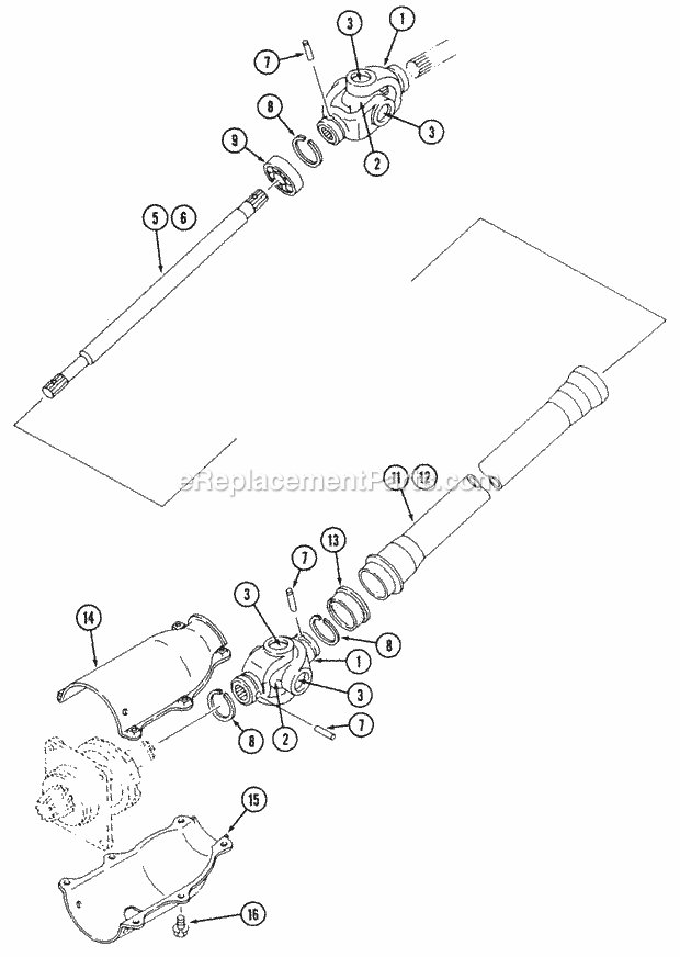 Cub Cadet 7232 (544-414D100, 545-414D100, 546-414D100) Tractor Mfd Pto (Gear & Hst Drive) Diagram