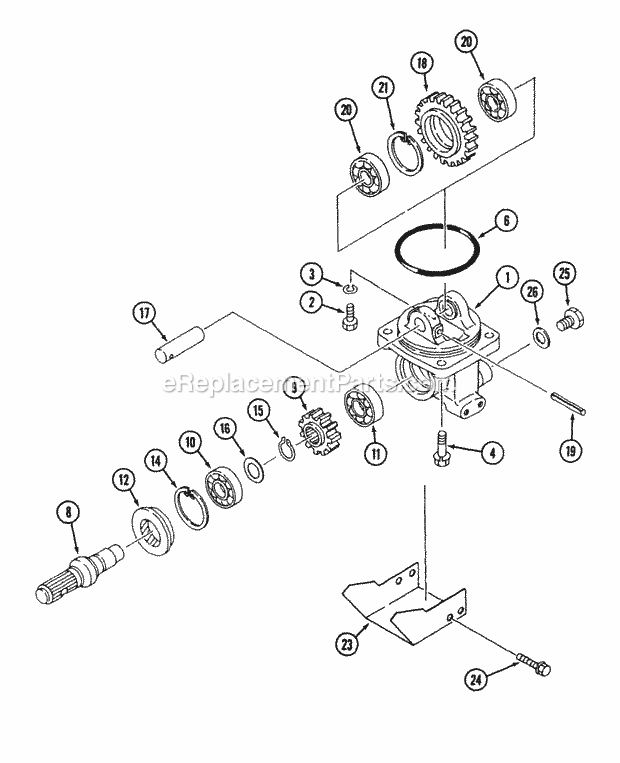 Cub Cadet 7232 (544-414D100, 545-414D100, 546-414D100) Tractor Mid Pto Diagram