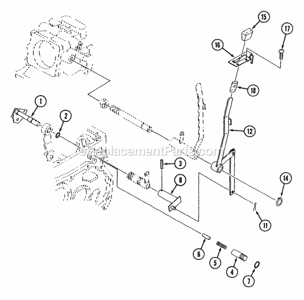 Cub Cadet 7232 (544-414D100, 545-414D100, 546-414D100) Tractor Mid Pto Control Diagram