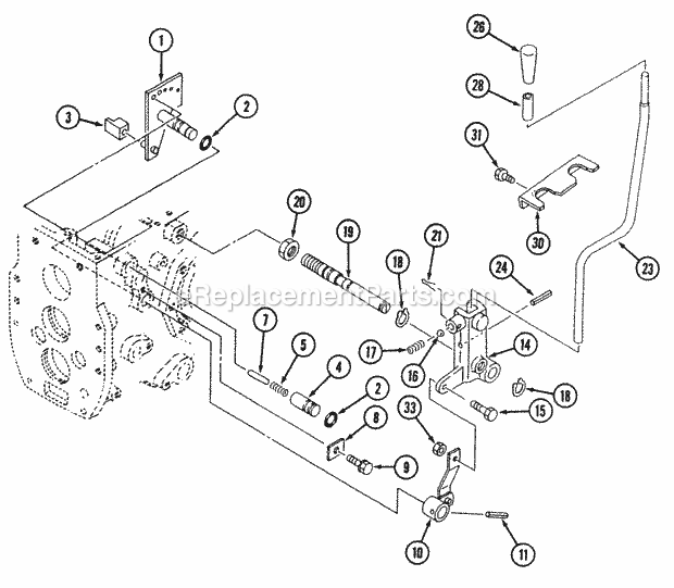 Cub Cadet 7232 (544-414D100, 545-414D100, 546-414D100) Tractor T/M Control - Gear & Hst (Part 2) Diagram