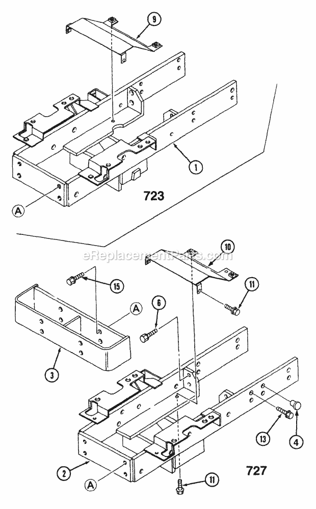 Cub Cadet 7232 (544-414D100, 545-414D100, 546-414D100) Tractor Chassis Diagram