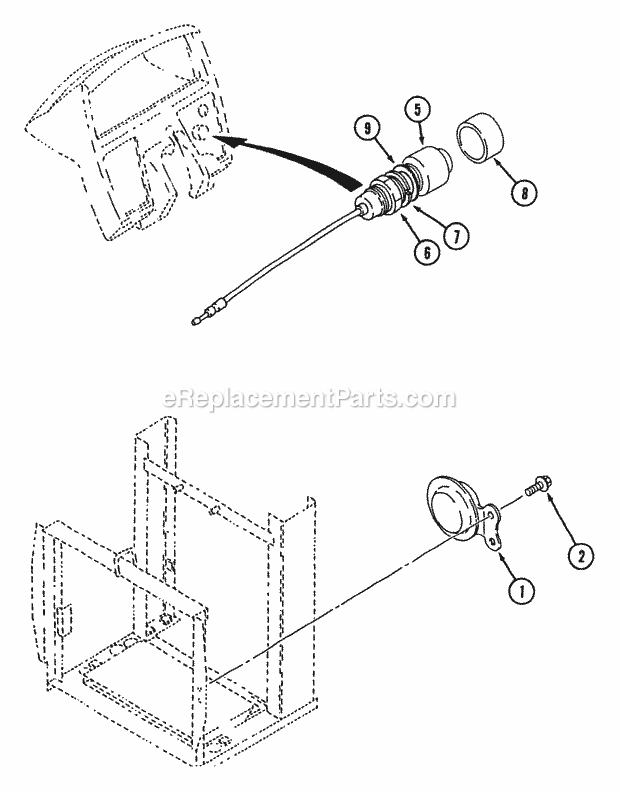 Cub Cadet 7233 (546E424-100, 546J424-100, 546G424-100) Tractor Horn Kit Diagram