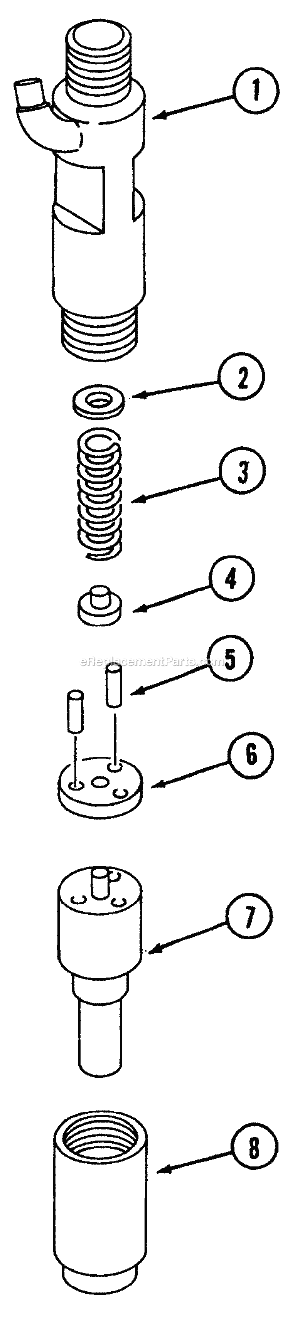 Cub Cadet 7233 (546E424-100, 546J424-100, 546G424-100) Tractor Nozzle and Nozzle Holder Diagram