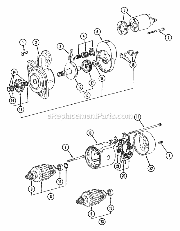 Cub Cadet 7233 (546E424-100, 546J424-100, 546G424-100) Tractor Starter Diagram