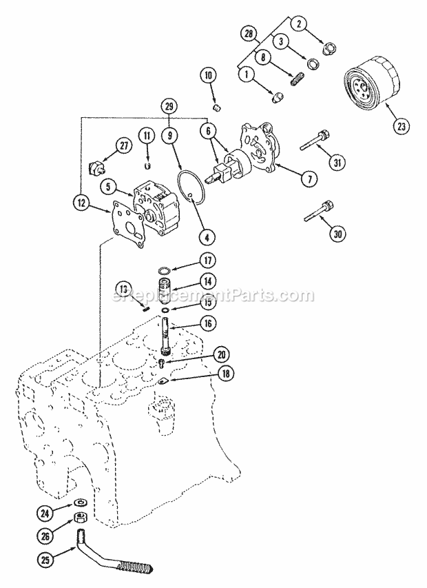 Cub Cadet 7234 (544-434D100, 545-434D100, 546-434D100) Tractor Lubricating Parts Diagram