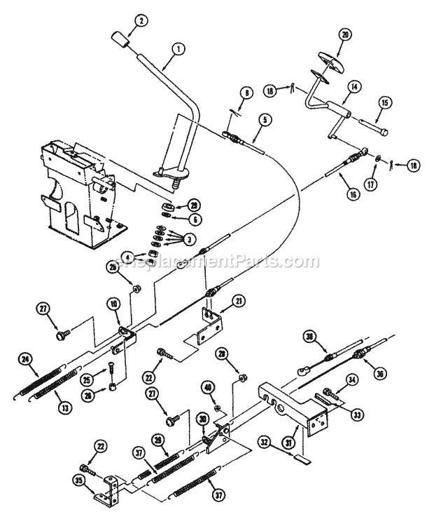 Cub Cadet 7265 (54A-445D100) Tractor Engine Control Hst 726 Diagram