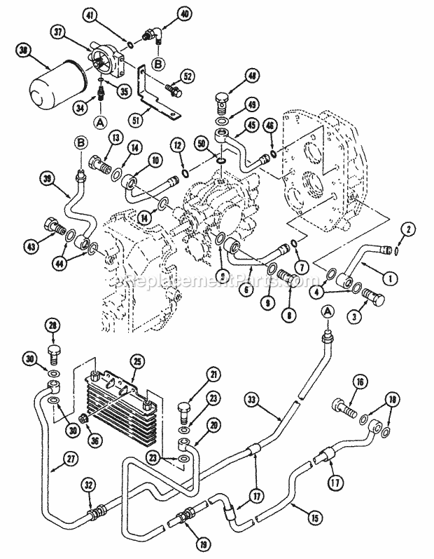 Cub Cadet 7265 (54A-445D100) Tractor Hydraulic Line 726 Hst (Part 3) Diagram