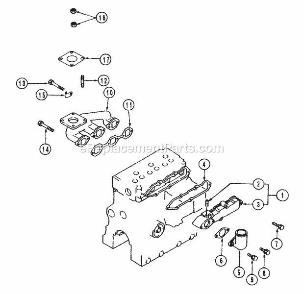 Cub Cadet 7265 (54A-445D100) Tractor Intake & Exhaust Parts 26 Hp Engine Diagram