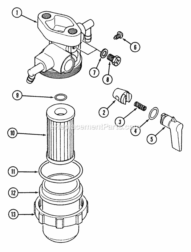 Cub Cadet 7273 (546J426-100, 546G426-100, 546L426-100) Tractor Fuel Filter Diagram