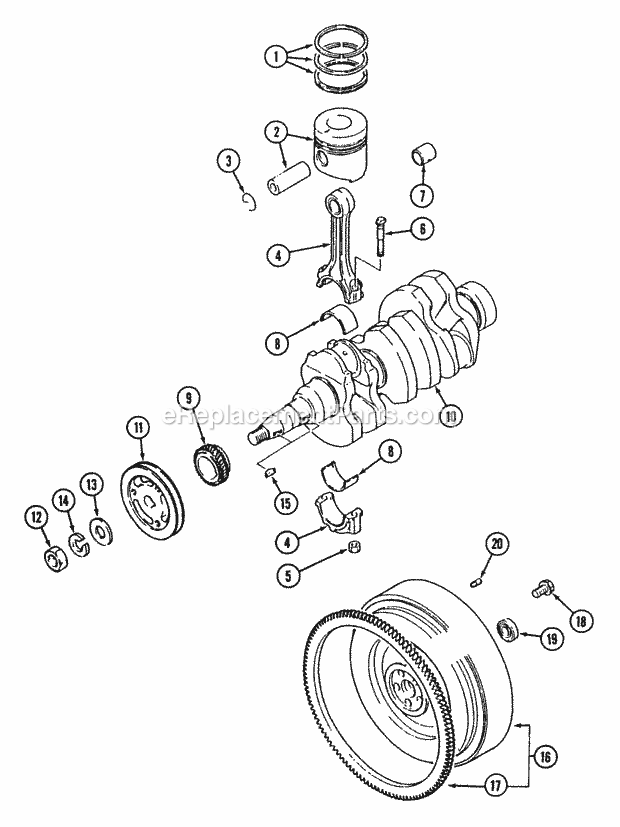 Cub Cadet 7273 (546J426-100, 546G426-100, 546L426-100) Tractor Main Moving Parts - Single Clutch Diagram