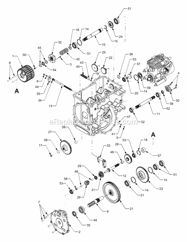 Cub Cadet 7304 (54AT741-100, 54BT741-100, 54BD741-100, 54AD74) Tractor Pto Drive Diagram